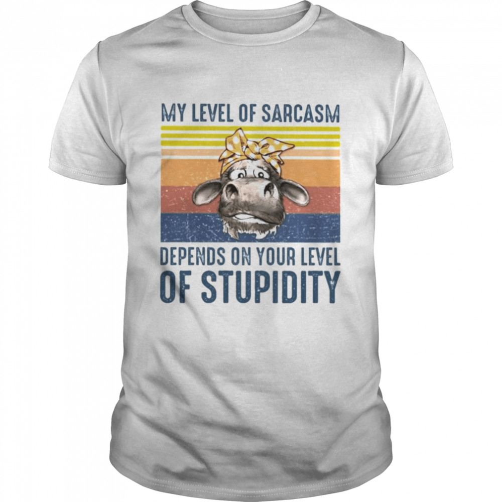 My level of sarcasm depends on your level of stupidity vintage shirt
