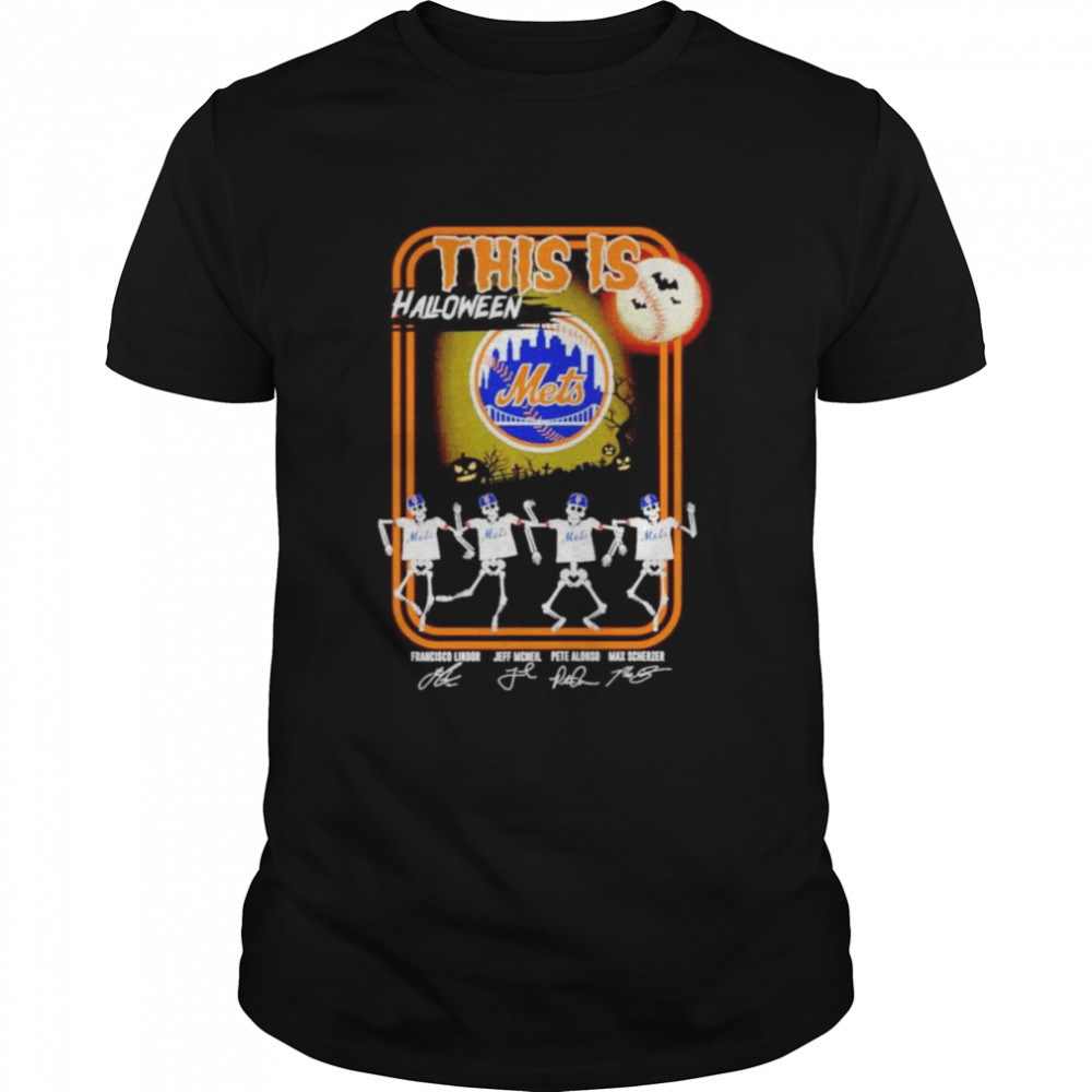 New York Mets this is Halloween signatures shirt Classic Men's T-shirt