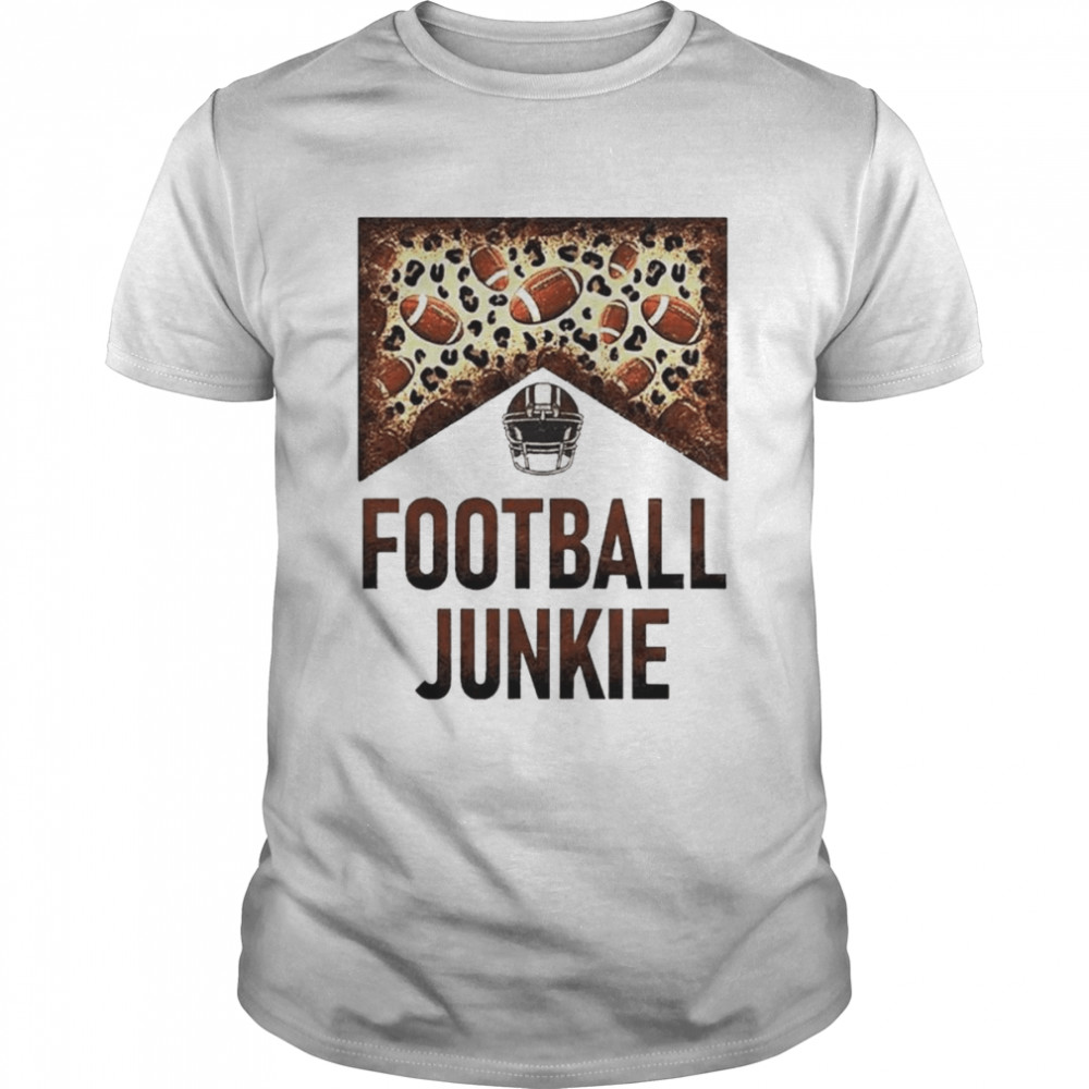 Leopard football junkie matching patches western autumn football shirt