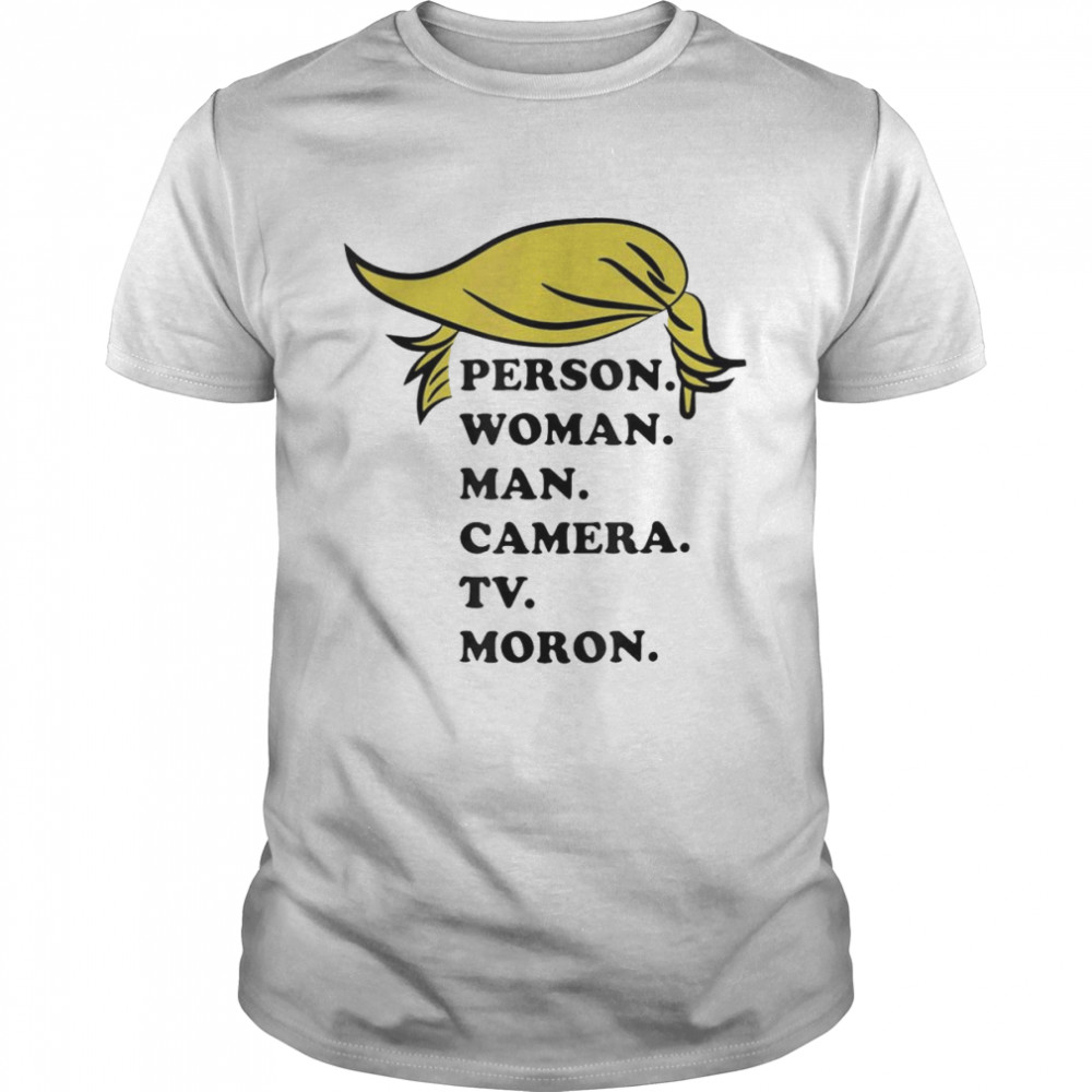 Person. Woman. man. Camera. Tv. Hair Patriot T-Shirt