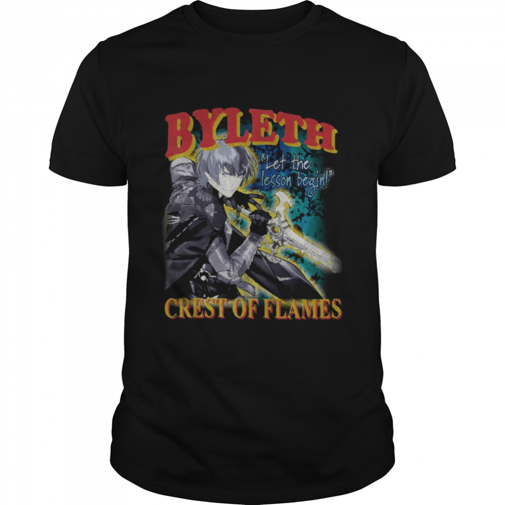 Byleth Let’s The Lesson Begin Crest Of Flames Smash Bros Vintage shirt Classic Men's T-shirt