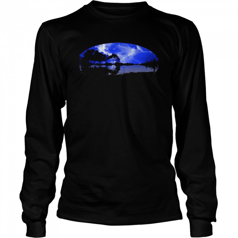 Guitar Thunderstorm City Skyline Lightning Special  Long Sleeved T-shirt