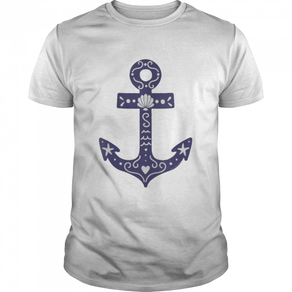Pretty Anchor Sailing Boating Nautical  Classic Men's T-shirt