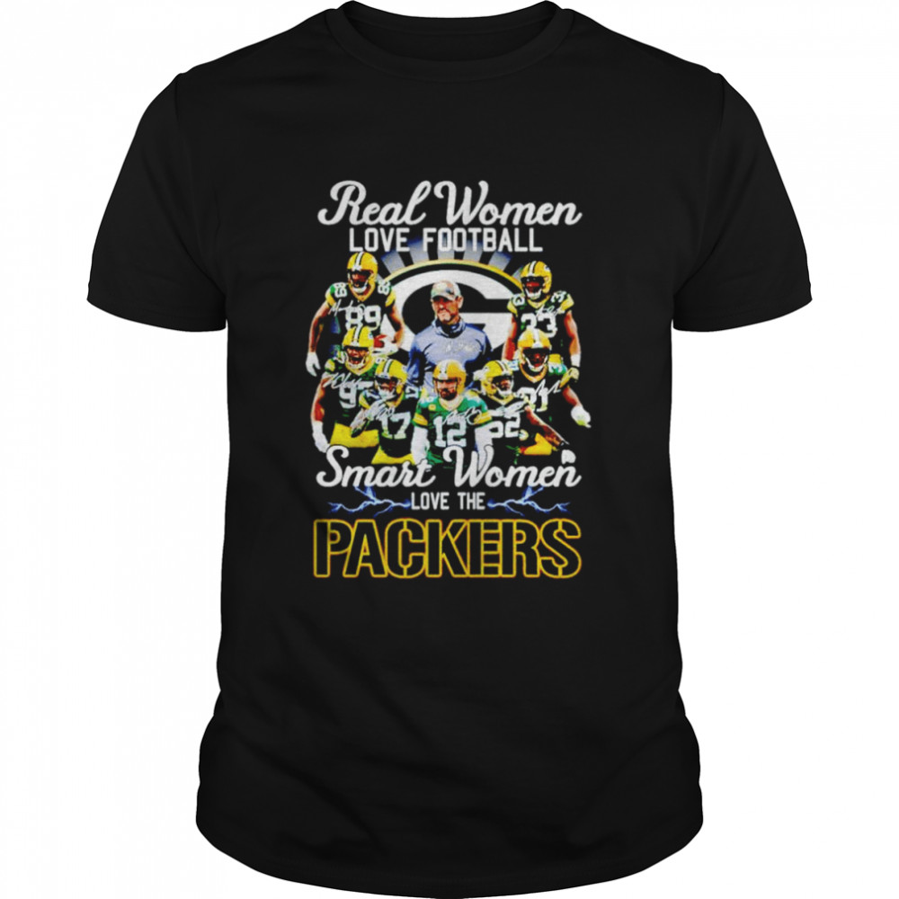 Real women love football smart women love the Green Bay Packers signatures shirt Classic Men's T-shirt