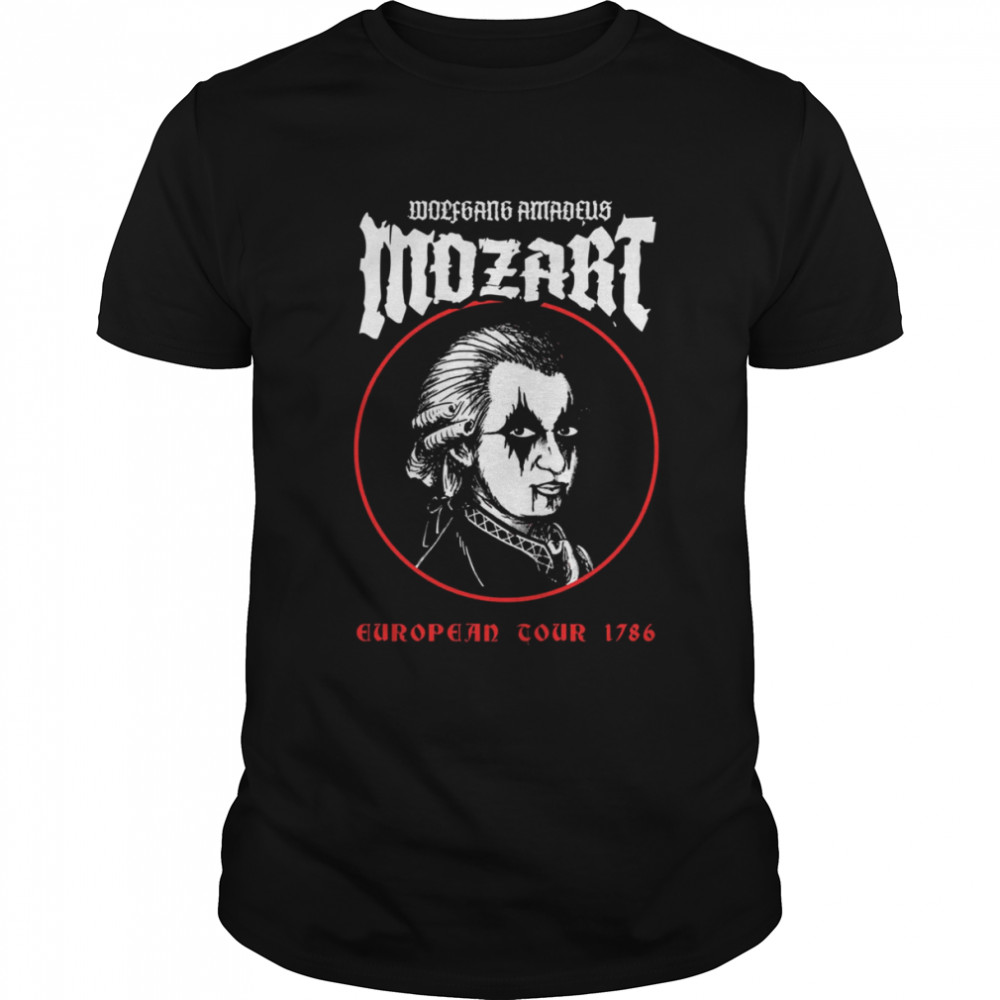 Wolfgang Amadeus Mozart Metal European Tour 1786 shirt Classic Men's T-shirt