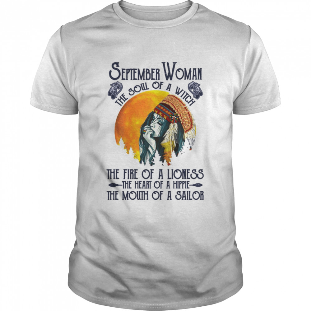 September Women’s Soul Of A Witch Fire Of A Lioness Hippie shirt Classic Men's T-shirt