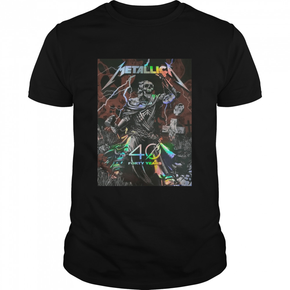 Andrew Cremeans Metallica 40th Anniversary Foil Poster 2021 shirt