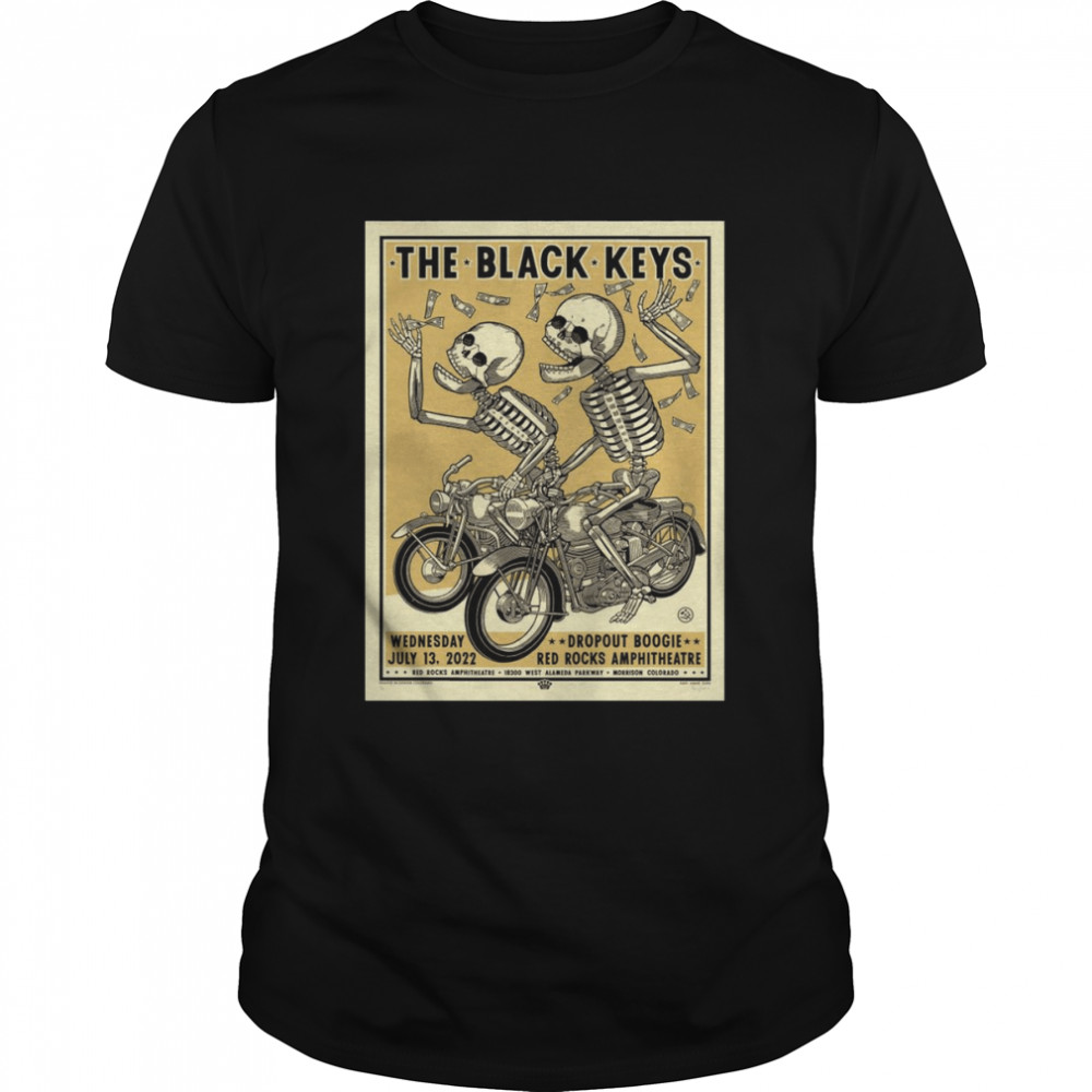 Ravi Zupa Black Keys Red Rocks Poster Black White Variant Artist Edition 2022 shirt