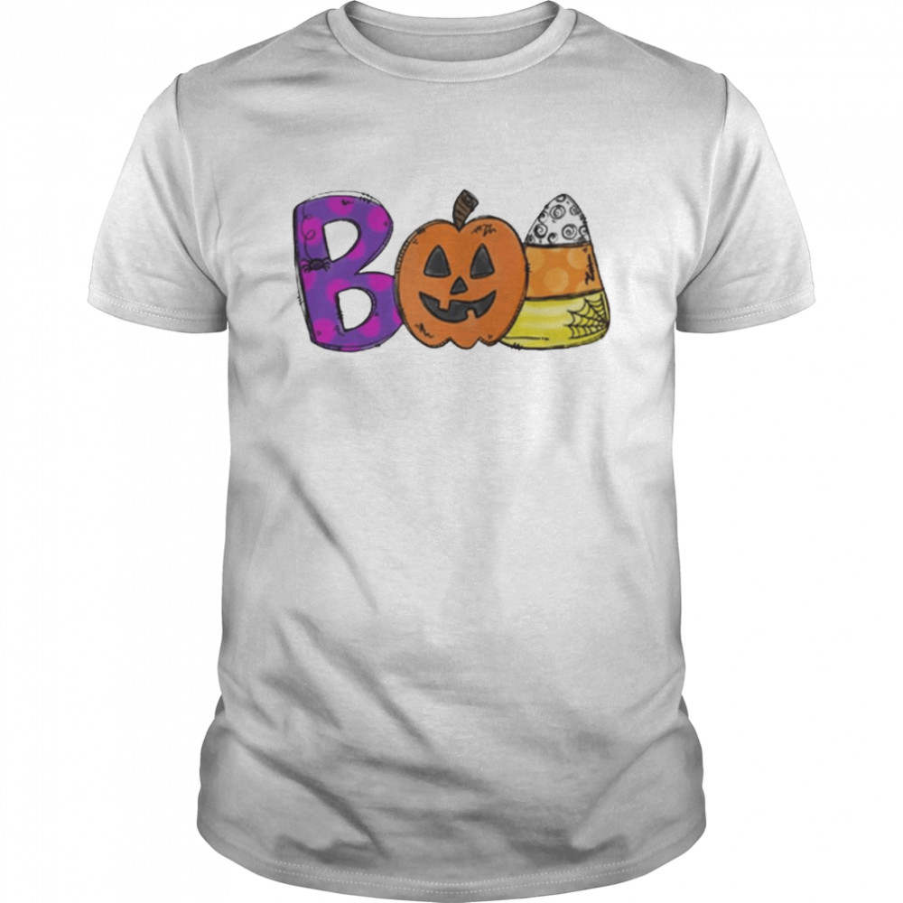 Boo Doodle Letters Halloween T-Shirt