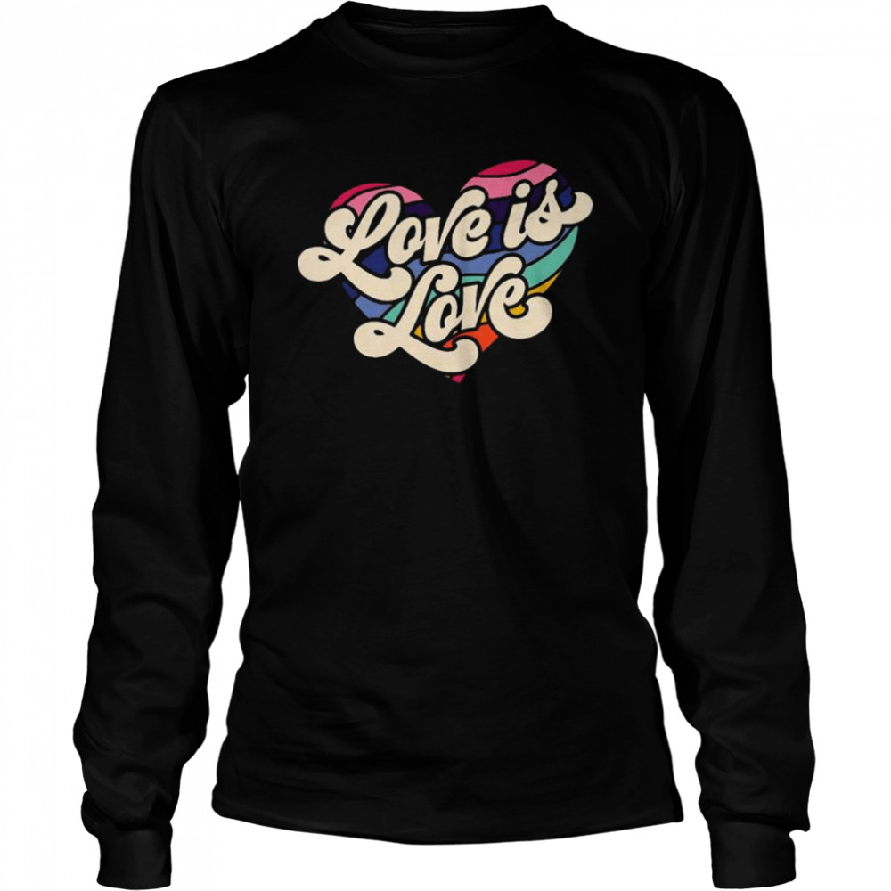 LGBT heart love is love shirt Long Sleeved T-shirt