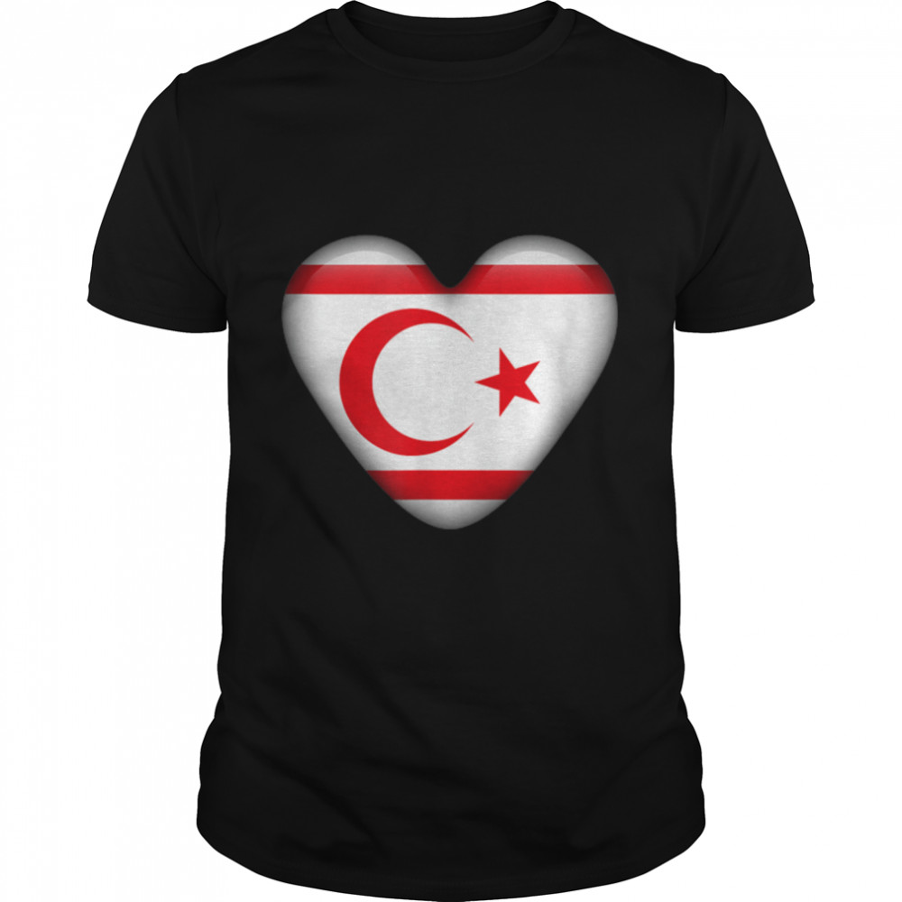 Northern Cyprus Love Heart Country Flag T- B0B9SYC9P5 Classic Men's T-shirt