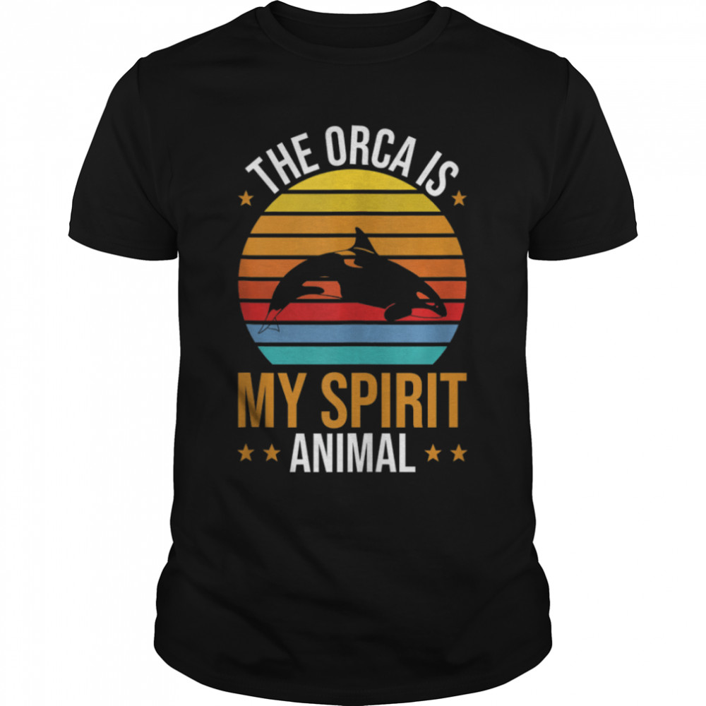 Orca Lovers Funny Whales The Orca Is My Spirit Animal Orcas Tank Top B0B9SWLG1X