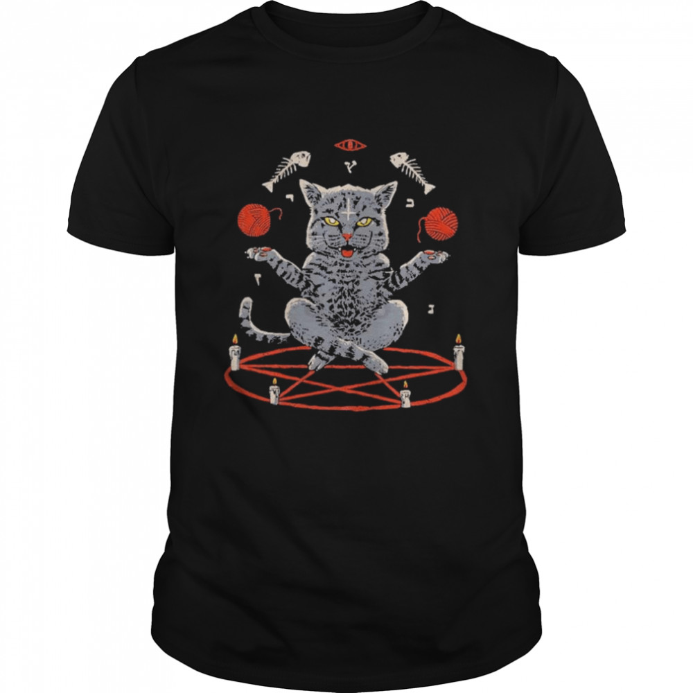 Devious Cat Halloween Black Cat Witch T- Classic Men's T-shirt