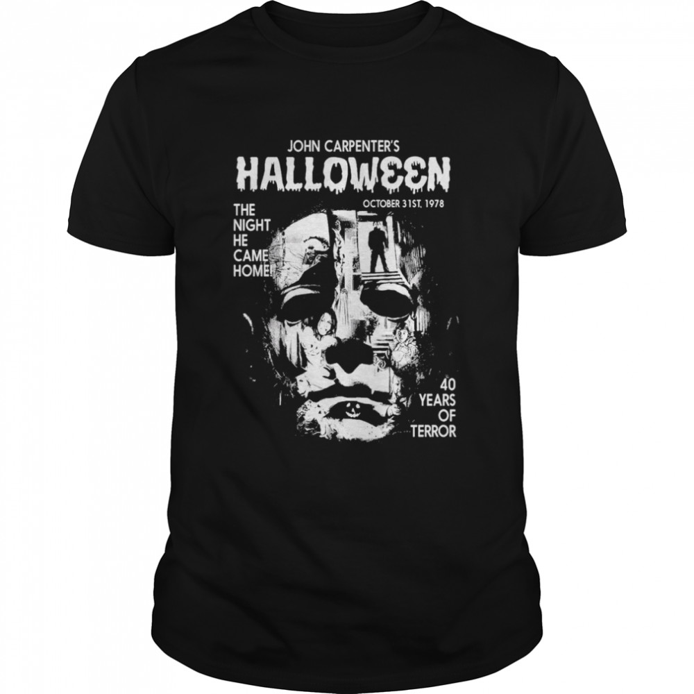 Horror Movie Michael Myers Halloween 40 Years of Terror T- Classic Men's T-shirt