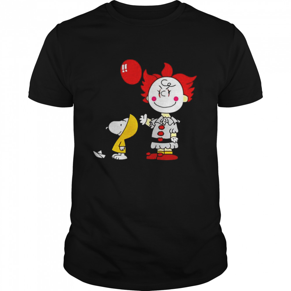 Charlie Brown Pennywise and Snoopy Halloween shirt