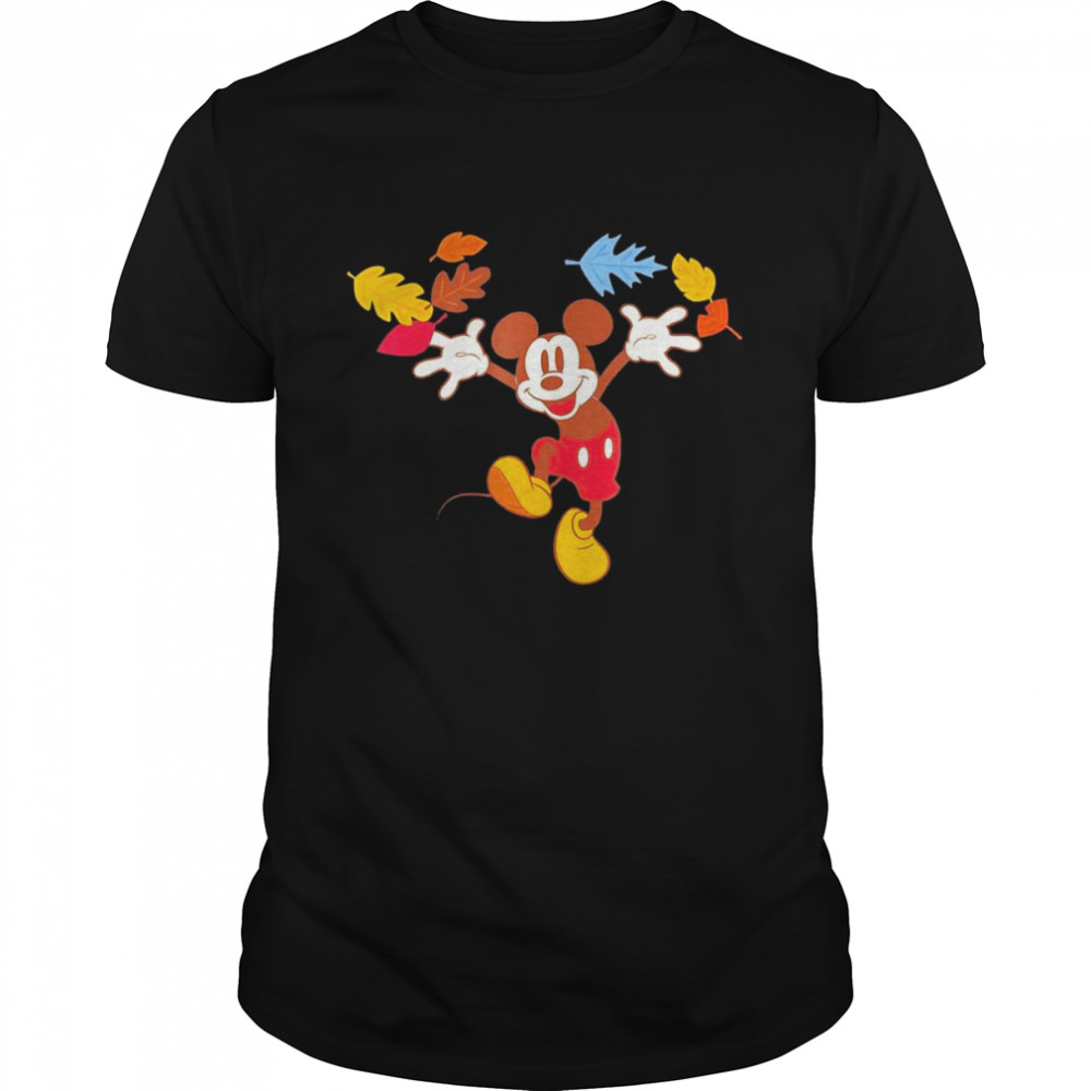 Disney Mickey Mouse Thanksgiving Autumn Fun  Classic Men's T-shirt