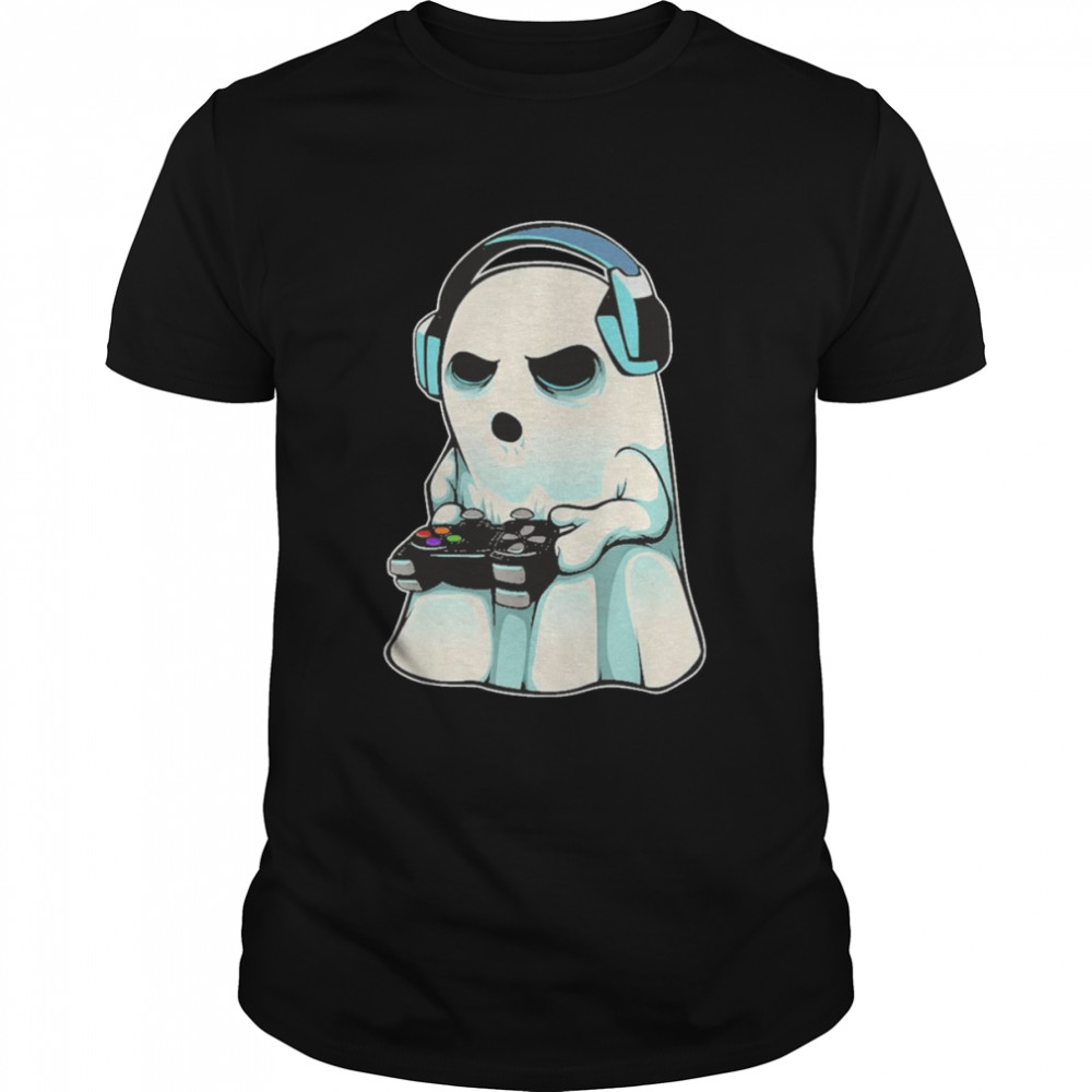 Gamer Ghost Lazy Halloween Costume Cool Video-game Gaming T- Classic Men's T-shirt