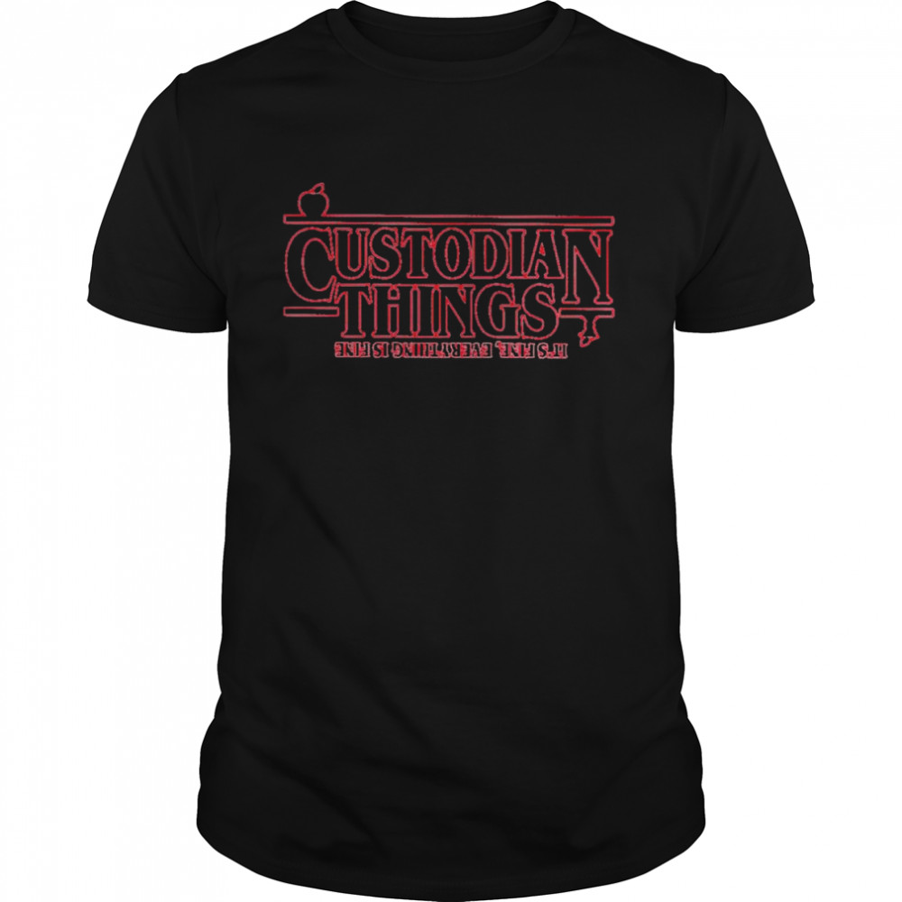 Custodian things outline shirt Classic Men's T-shirt