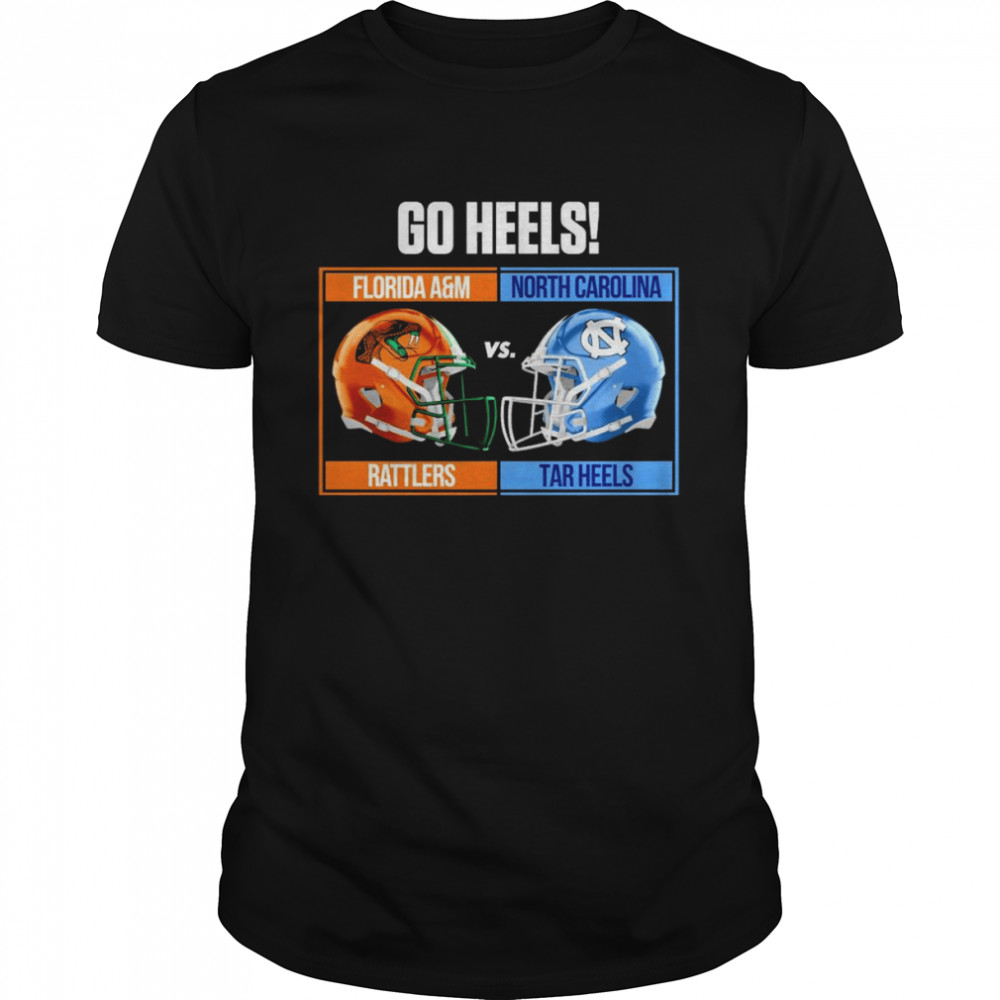 Go Heels North Carolina Tar Heels vs. Florida A&M Rattlers 2022 HBCU Celebration Game Shirt