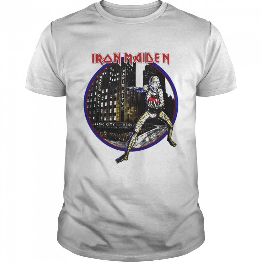 Iron Maiden Radio City Music Hall NYC Velveteen Plush Blanket Shirt
