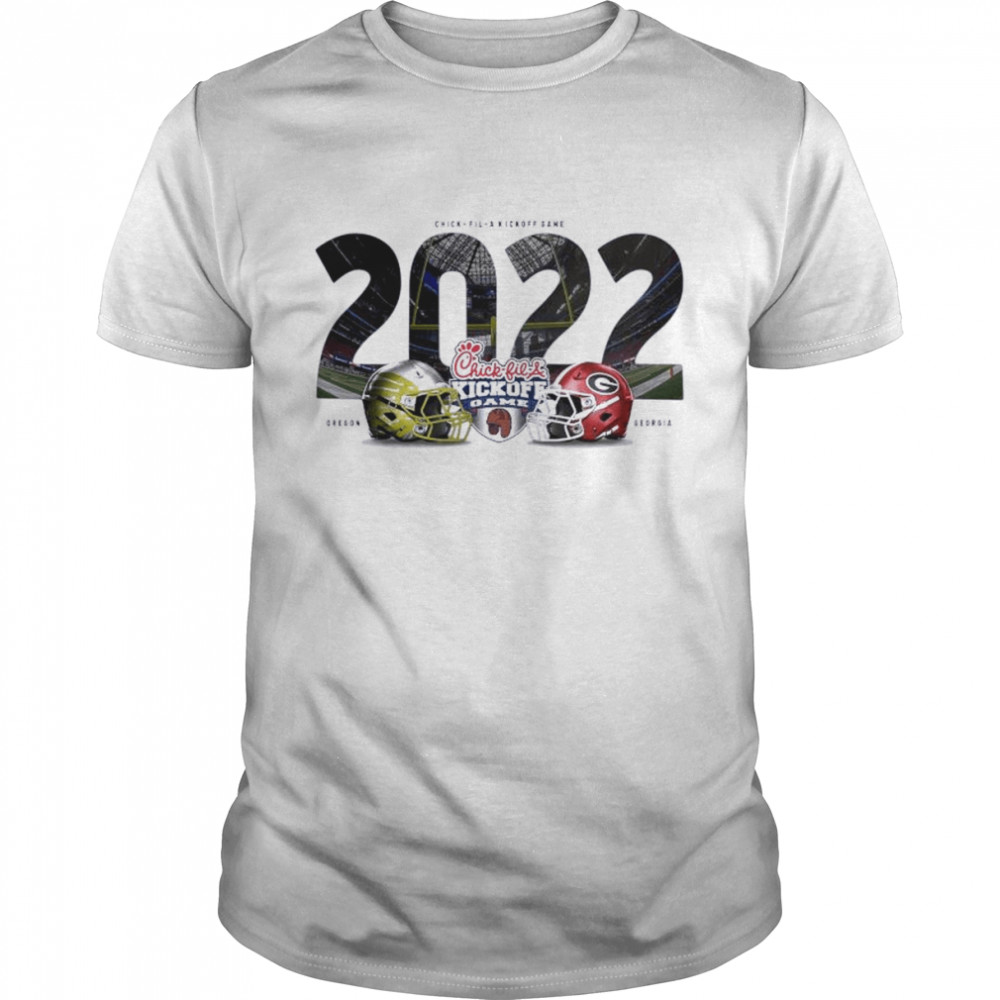 2022 Chick-fil-a Kickoff Game Georgia Bulldogs And Oregon Ducks  Classic Men's T-shirt