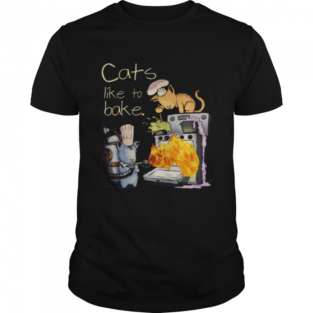 Cat Lovers Cats Like To Bake shirt Classic Men's T-shirt