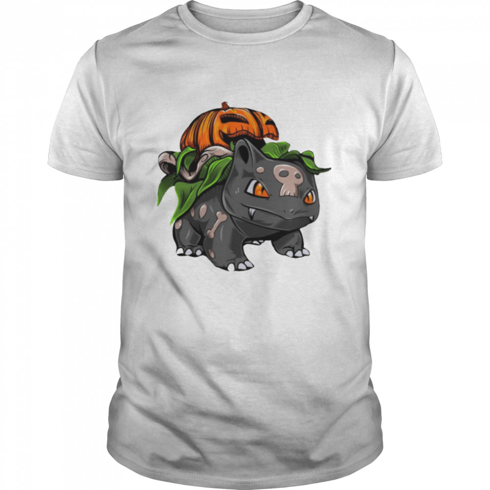 Fushigidane Bulbasaur Halloween Pumpkin Pokemon shirt