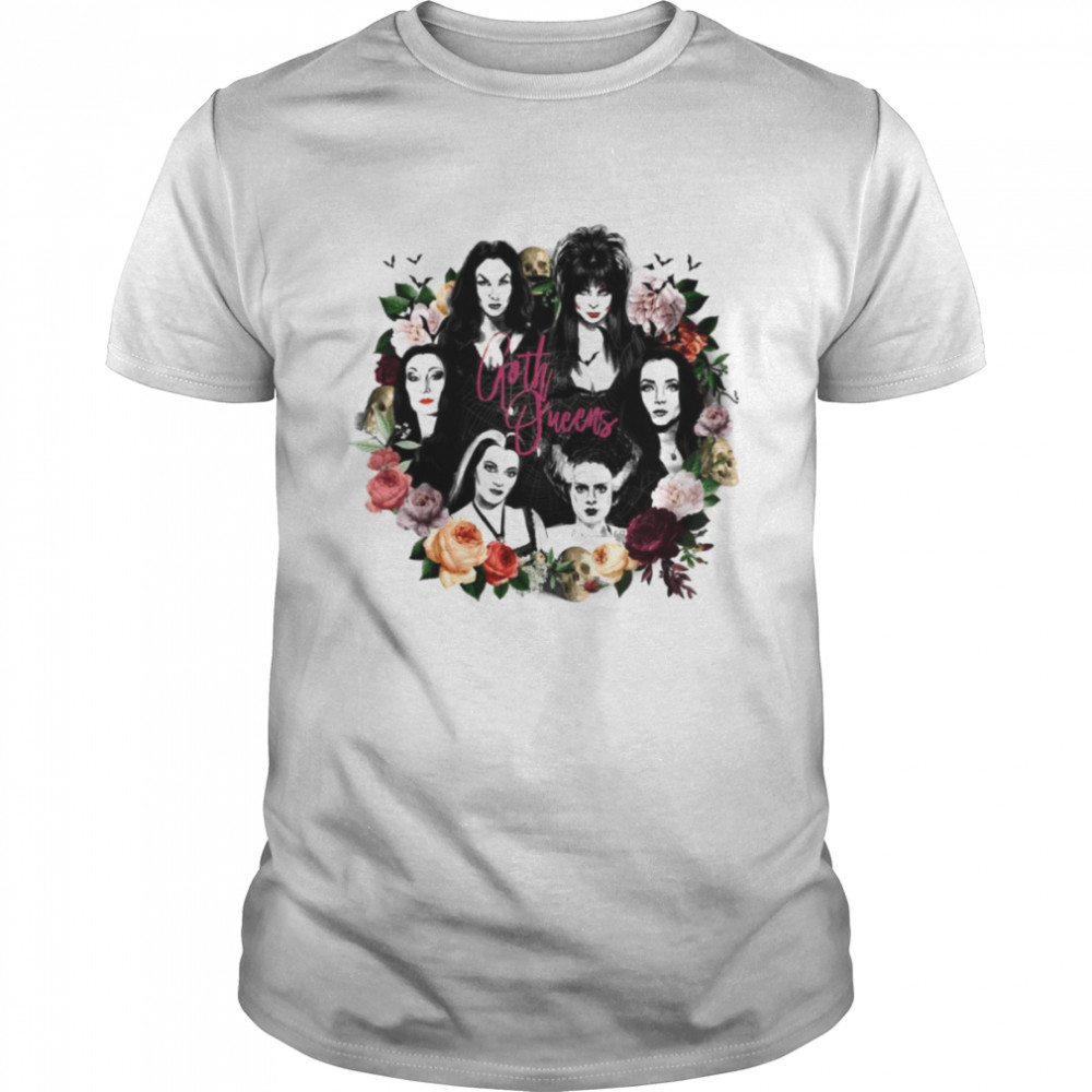 Goth Queens With Flowers Halloween shirt Classic Men's T-shirt