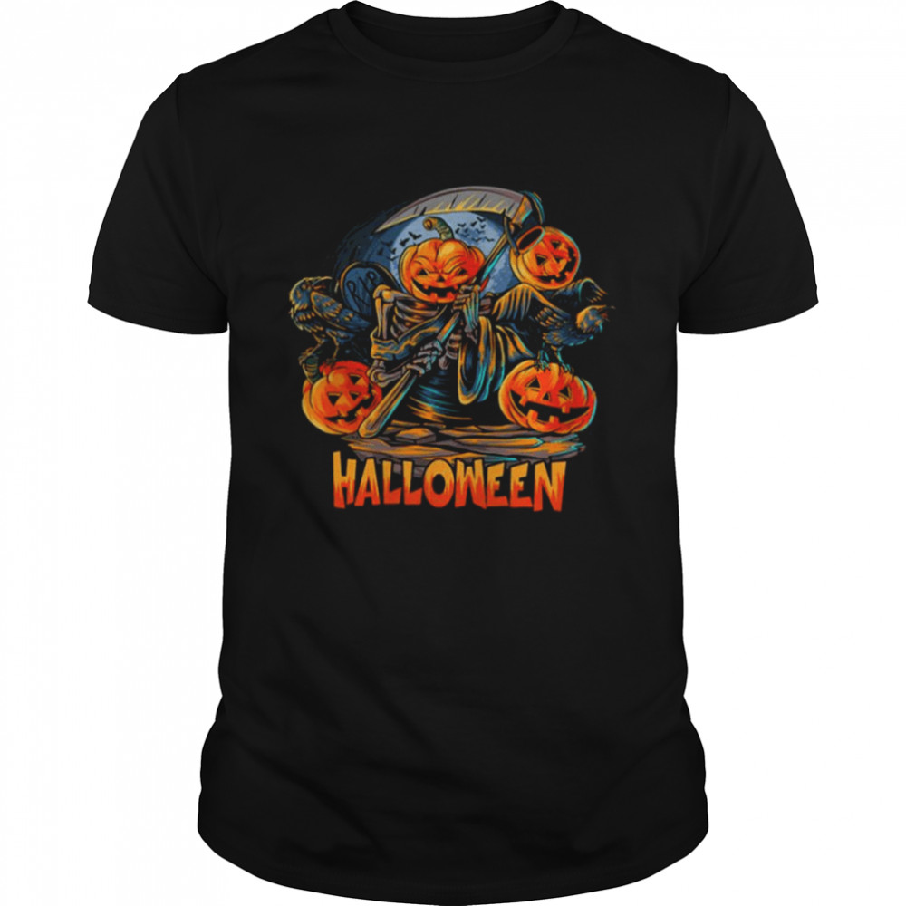 Pumpkin Skeleton Monster Halloween shirt