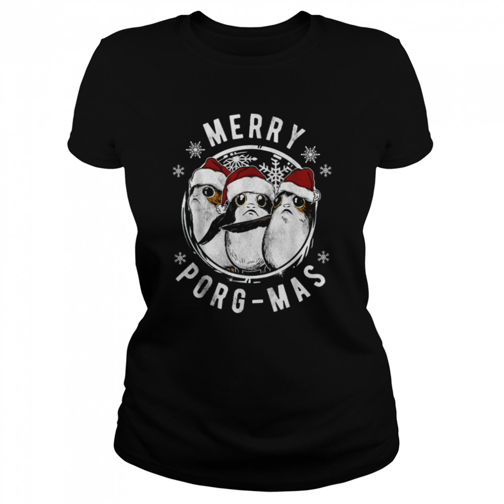Merry Porg-Mas Christmas Holiday shirt Classic Women's T-shirt