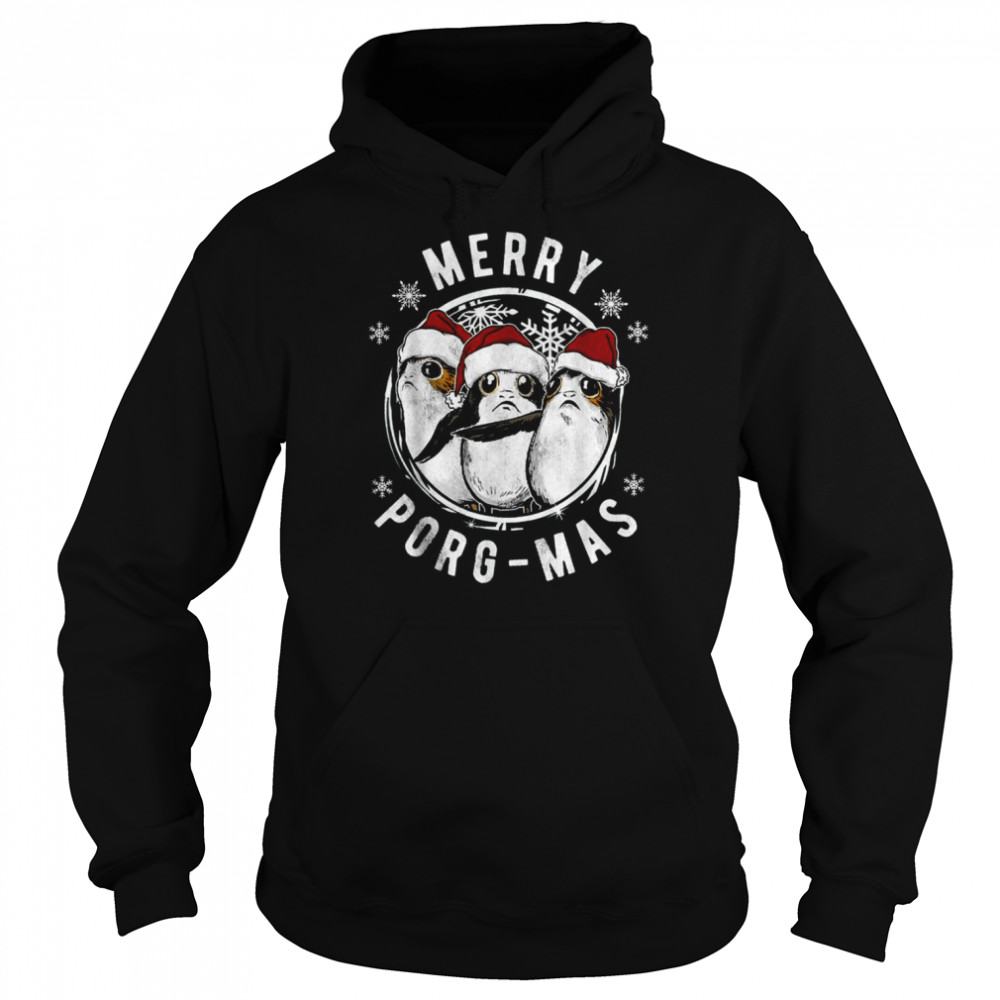 Merry Porg-Mas Christmas Holiday shirt Unisex Hoodie