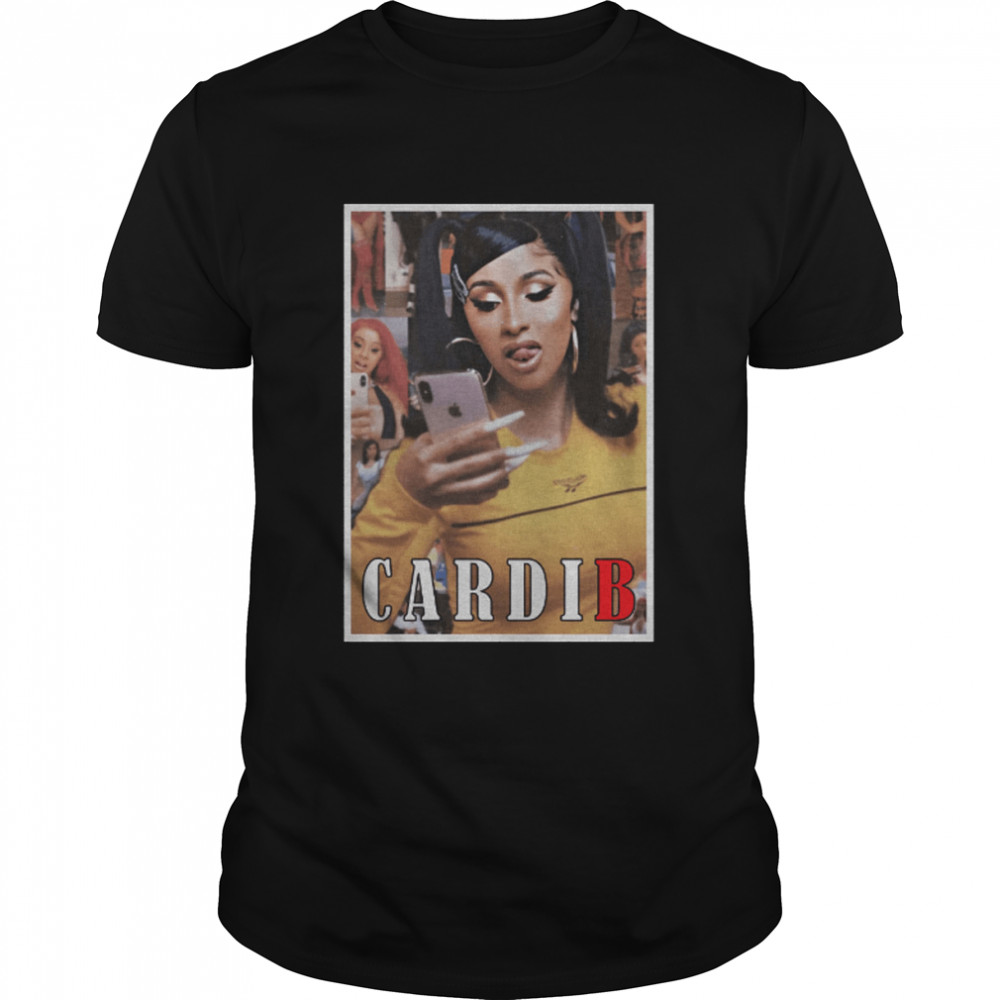 Cardi B Collage Retro Illustration shirt