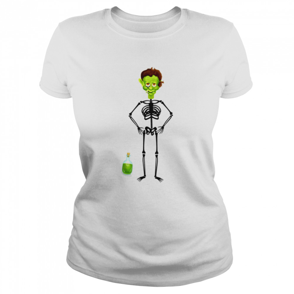 Skeleton Hand On Costume Funny Halloween shirt Classic Women's T-shirt