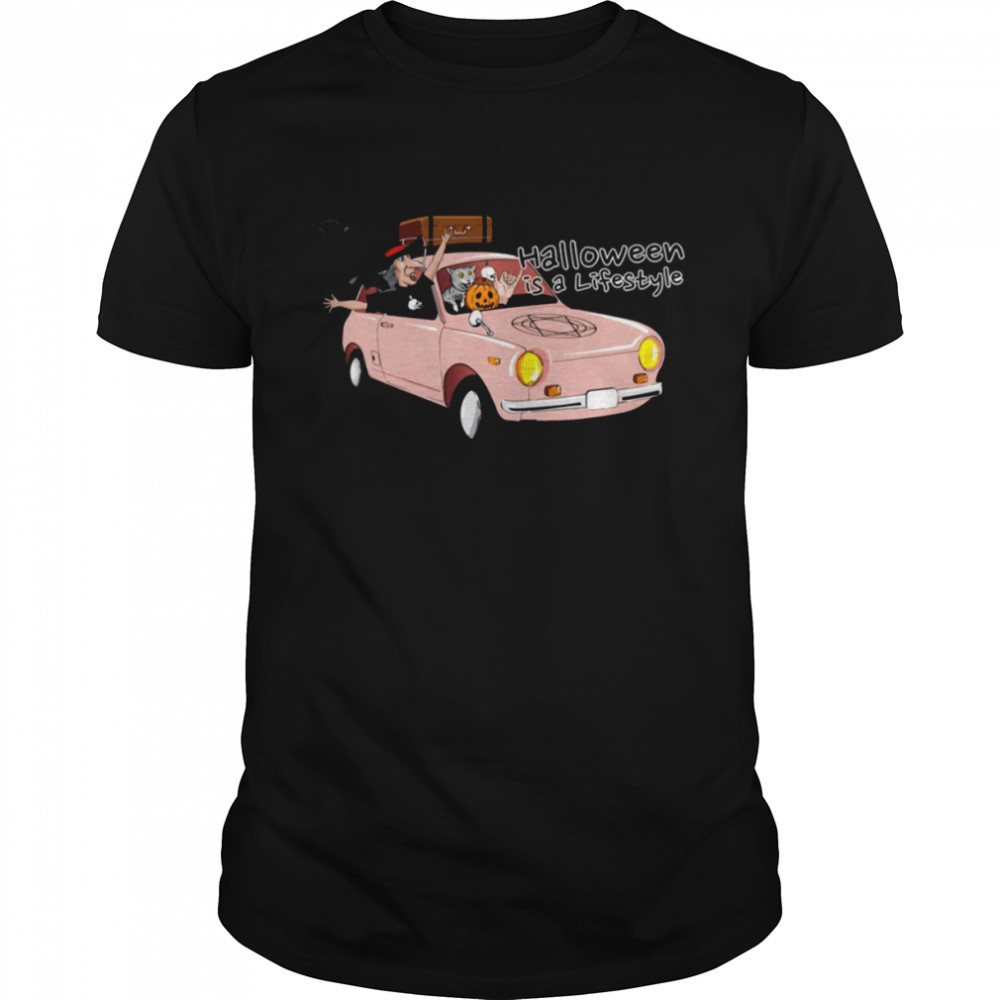 The Happy Witch Is Taking The Minions On A Road Trip Halloween Is A Lifestyle shirt Classic Men's T-shirt