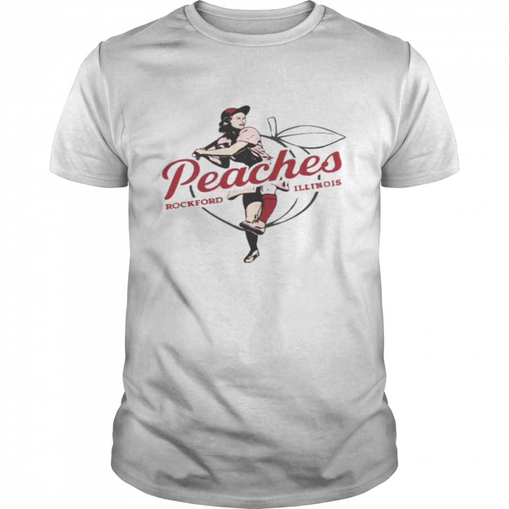 Vintage rockford peaches a league of their own women baseball shirt