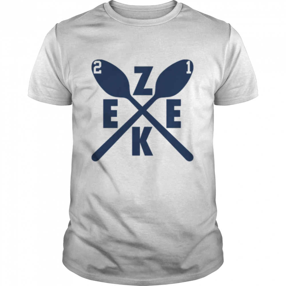 Zeke Spoons Blue Cut Out Numbers shirt