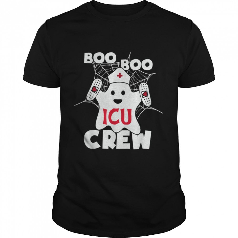 Critical Care Nurse Retro Halloween Ghost Costume ICU Nurse T-Shirt B0BD1XZ2FK