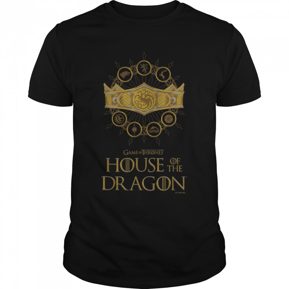 House of the Dragon Group Shot House Crests Crown V2 T-Shirt B0B4KKNYZY