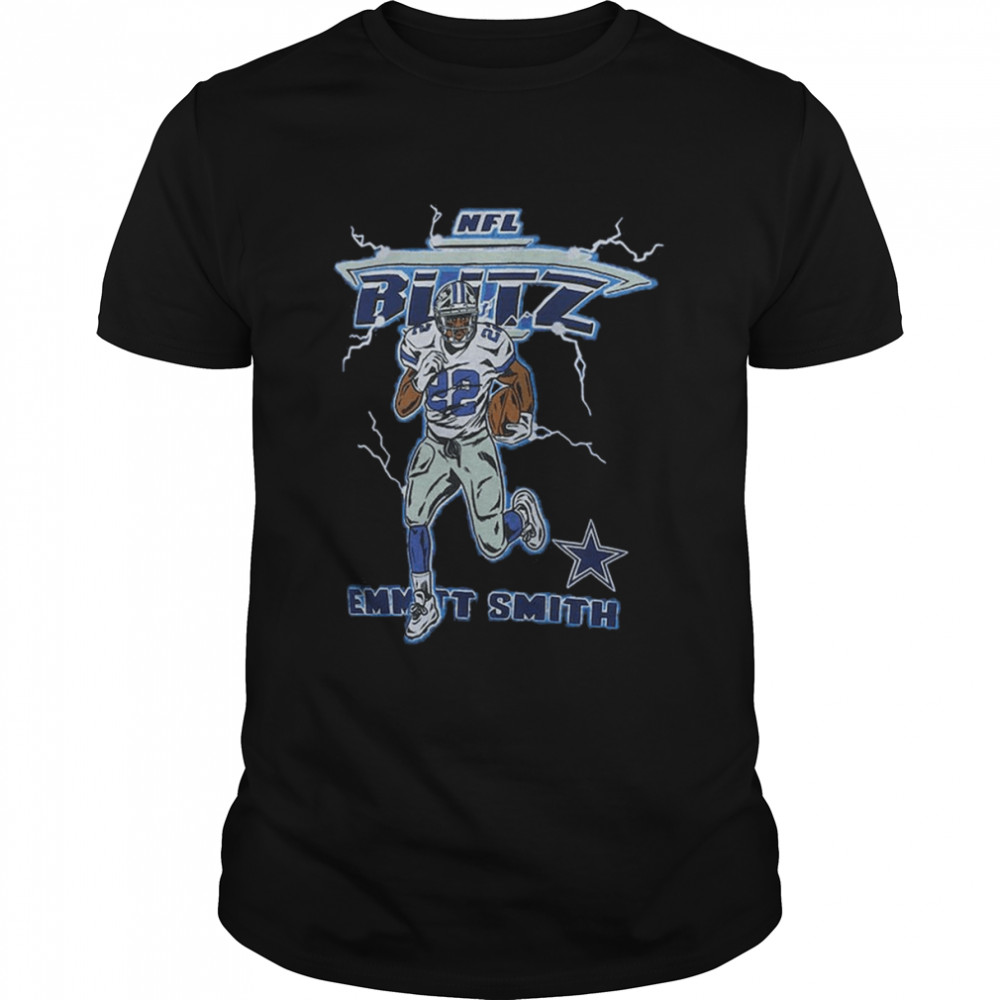 Awesome emmitt Smith Dallas Cowboys Blitz Retired Player Tri-Blend T-Shirt