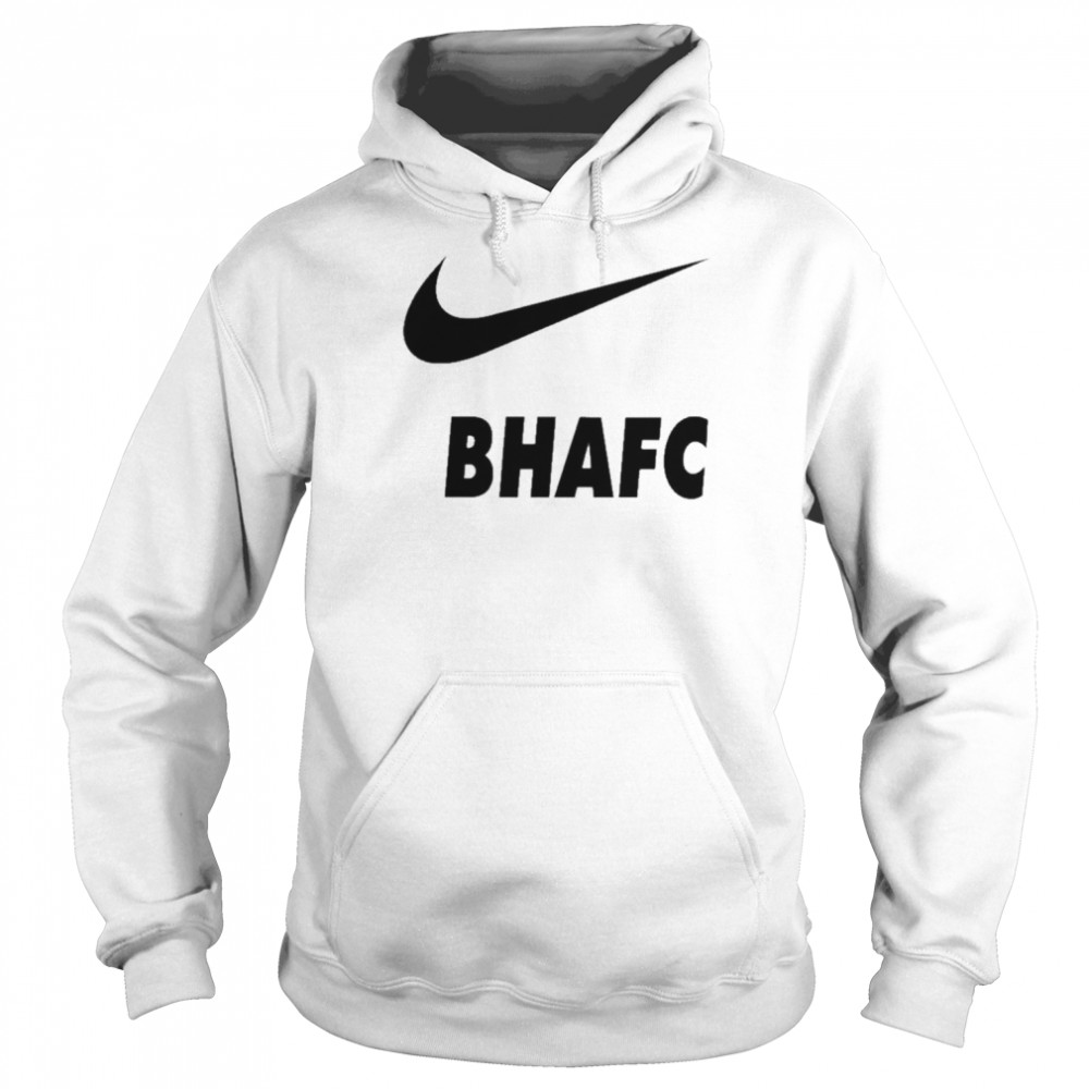Brighton & Hove Albion Shop Nike Bhafc White Swoosh Unisex Hoodie