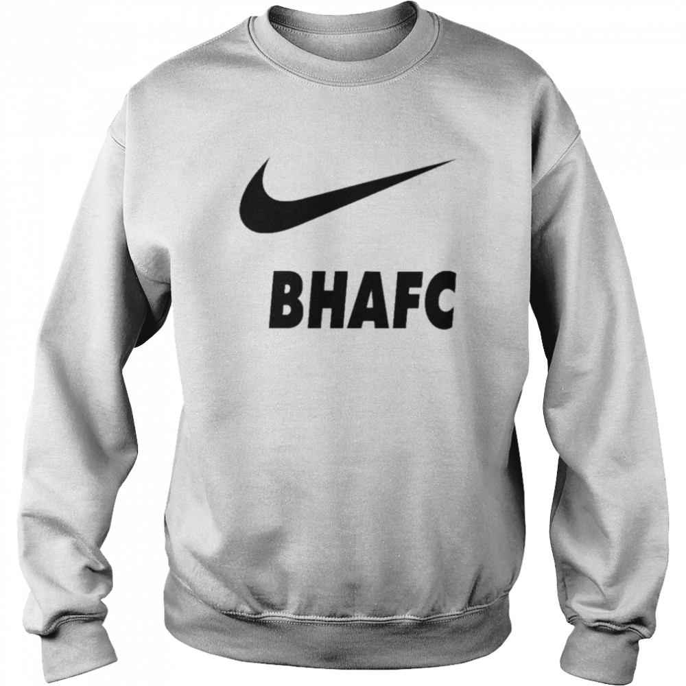 Brighton & Hove Albion Shop Nike Bhafc White Swoosh Unisex Sweatshirt