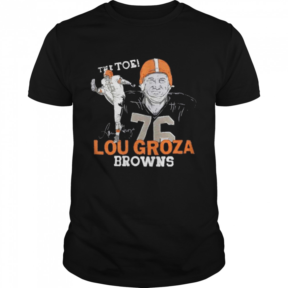 Browns Lou Groza signature T-shirt