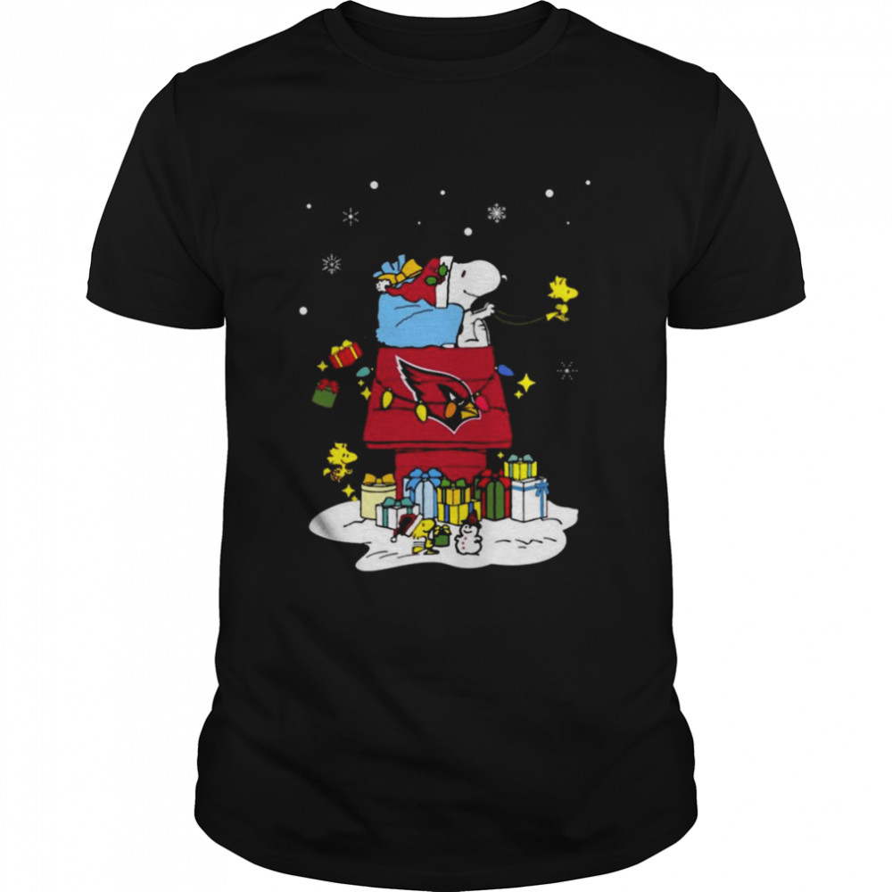 Arizona Cardinals Santa Snoopy Wish You A Merry Christmas 2022 Shirt