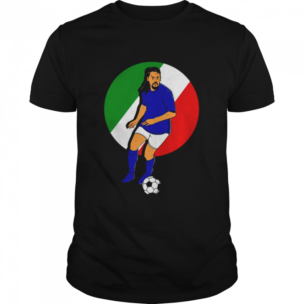 Italia Flag Design Roberto Baggio shirt