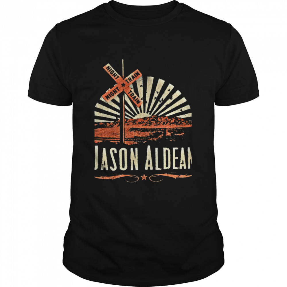 Night Train Cerita Jason Aldean Menarik Vintage shirt Classic Men's T-shirt
