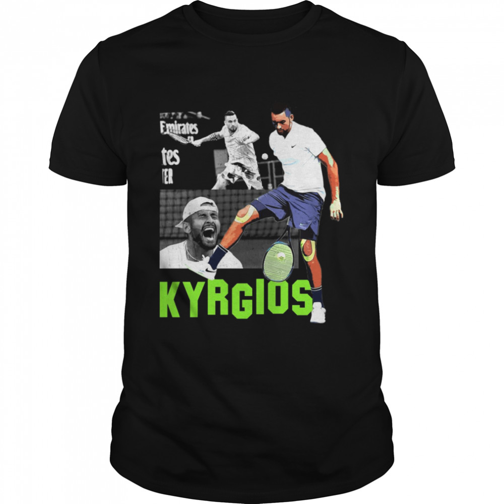 Pro Tennis Player Nick Kyrgios Retro shirt