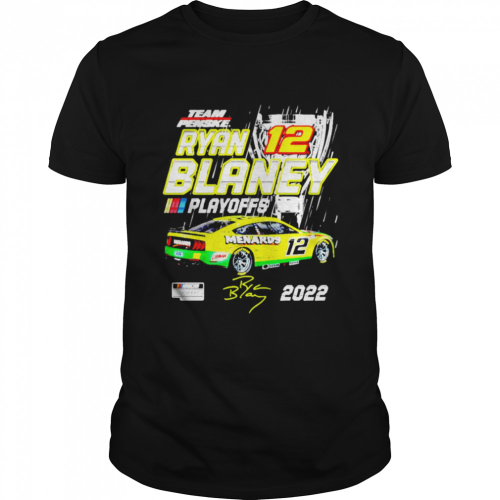 Ryan Blaney Team Penske Black 2022 NASCAR Cup Series Playoffs shirt Classic Men's T-shirt