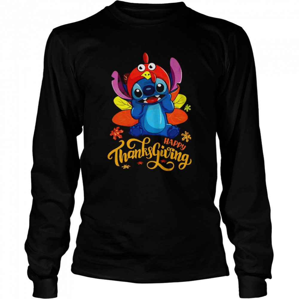 Thanksgiving With the Stitch  Long Sleeved T-shirt