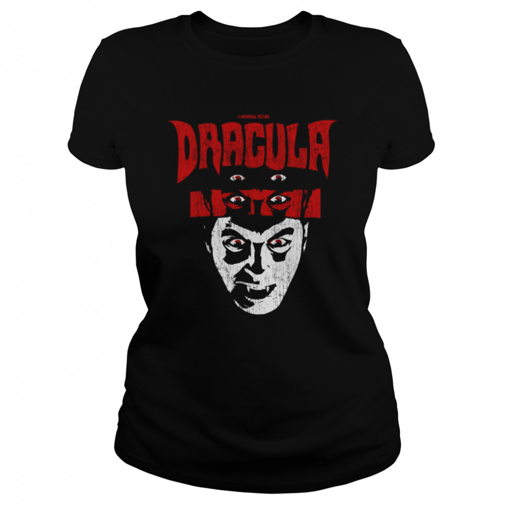 Universal Monsters Distressed Dracula Portrait Halloween shirt Classic Women's T-shirt