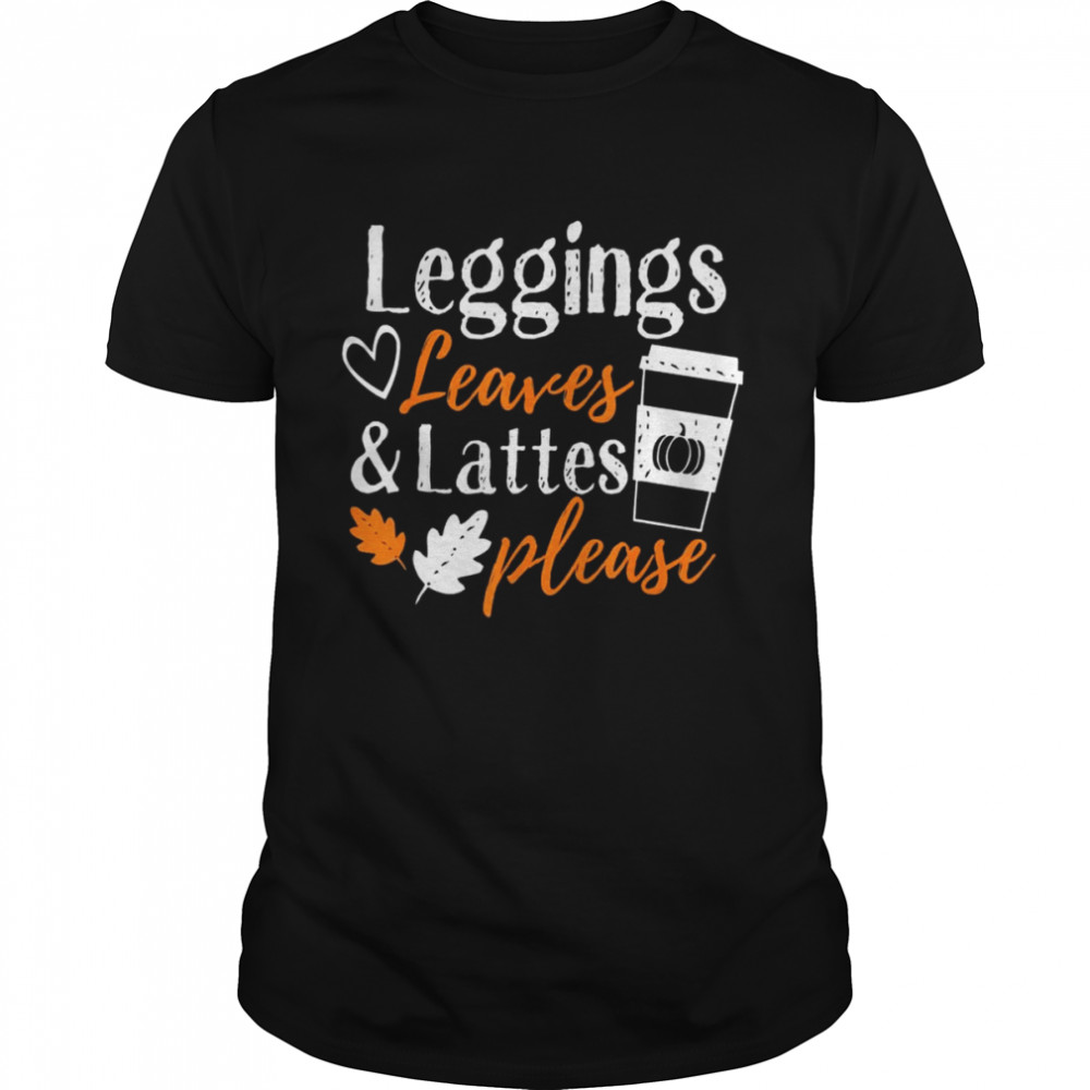 Leggings Leave & Lattes Fall Coffee Season T- Classic Men's T-shirt